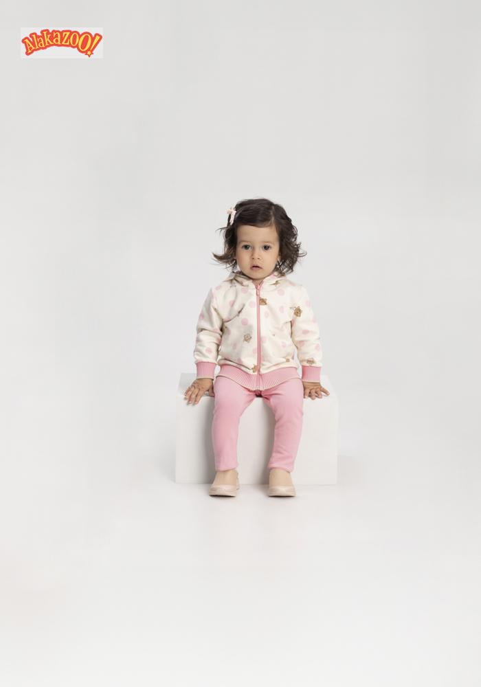 CONJUNTO INFANTIL ALAKAZOO JAQUETA COM CAPUZ ESTAMPADA E CALÇA - 65278