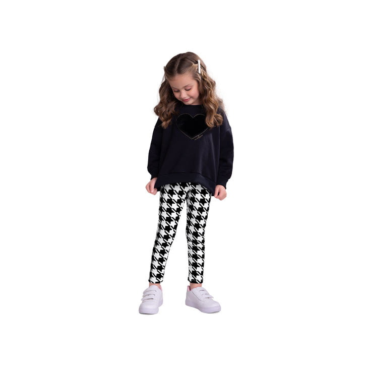 CONJUNTO INFANTIL MILON CASACO EM MOLETOM PELUCIADO E CALÇA LEGGING EM MOLECOTTON ESTAMPADA - 2000136