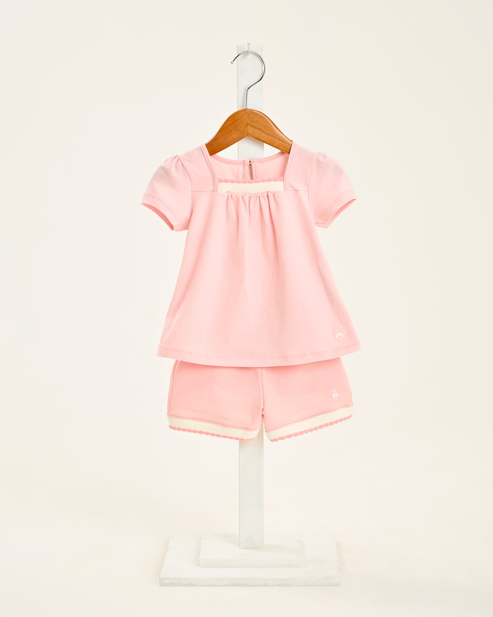 CONJUNTO INFANTIL SOMNII BATINHA EM COTTON E SHORT EM MOLETINHO - 3254023