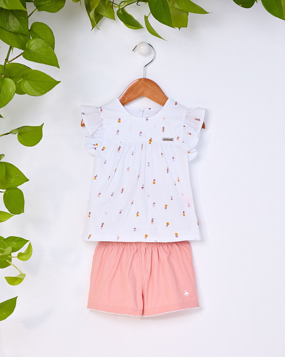 CONJUNTO INFANTIL SOMNII BATINHA EM TRICOLINE ANARRUGA E SHORT EM TRICOLINE - 3243038