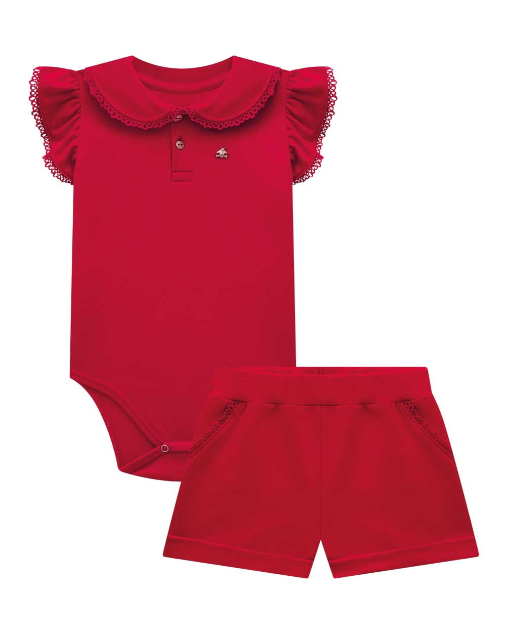 CONJUNTO INFANTIL SOMNII BODY EM SUEDINE E SHORT EM MOLETINHO - 3243034