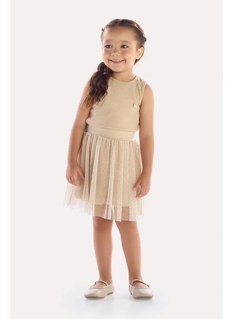 MACAQUINHO INFANTIL KIKI EM TRICOT COM SAIA EM TULE - 2300029
