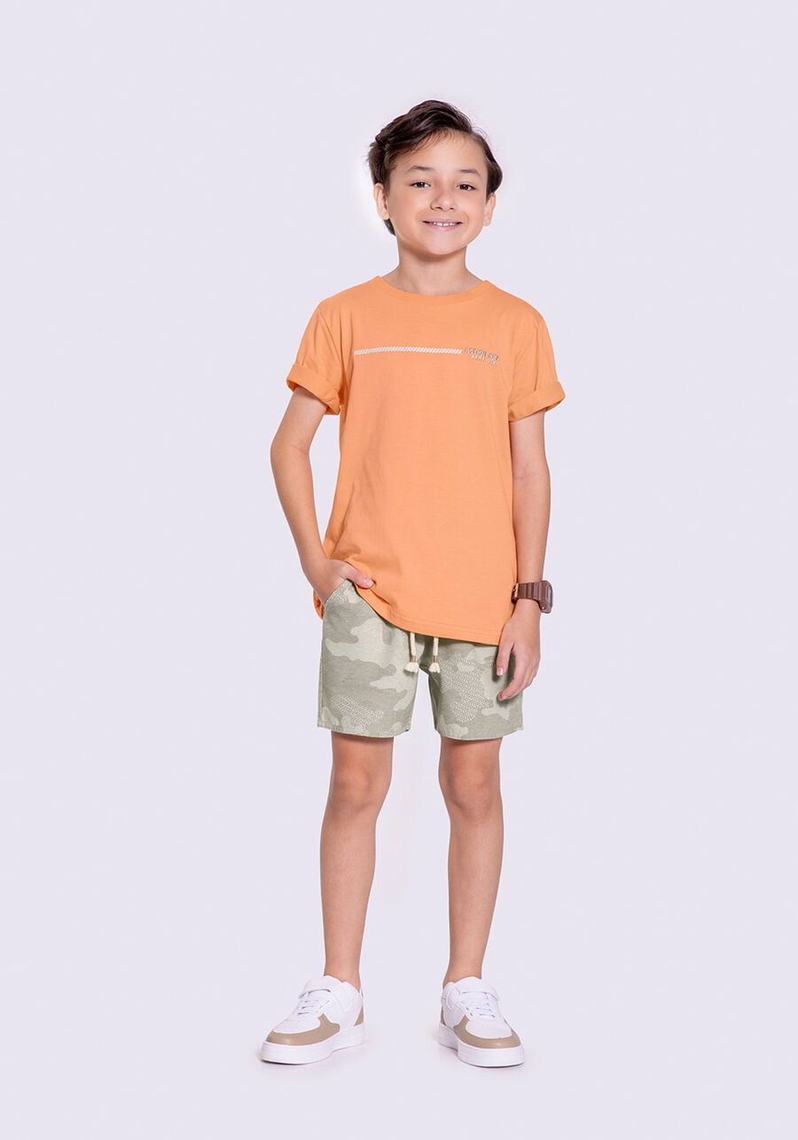 CONJUNTO INFANTIL ALAKAZOO CAMISETA E BERMUDA CAMUFLADA - 39431