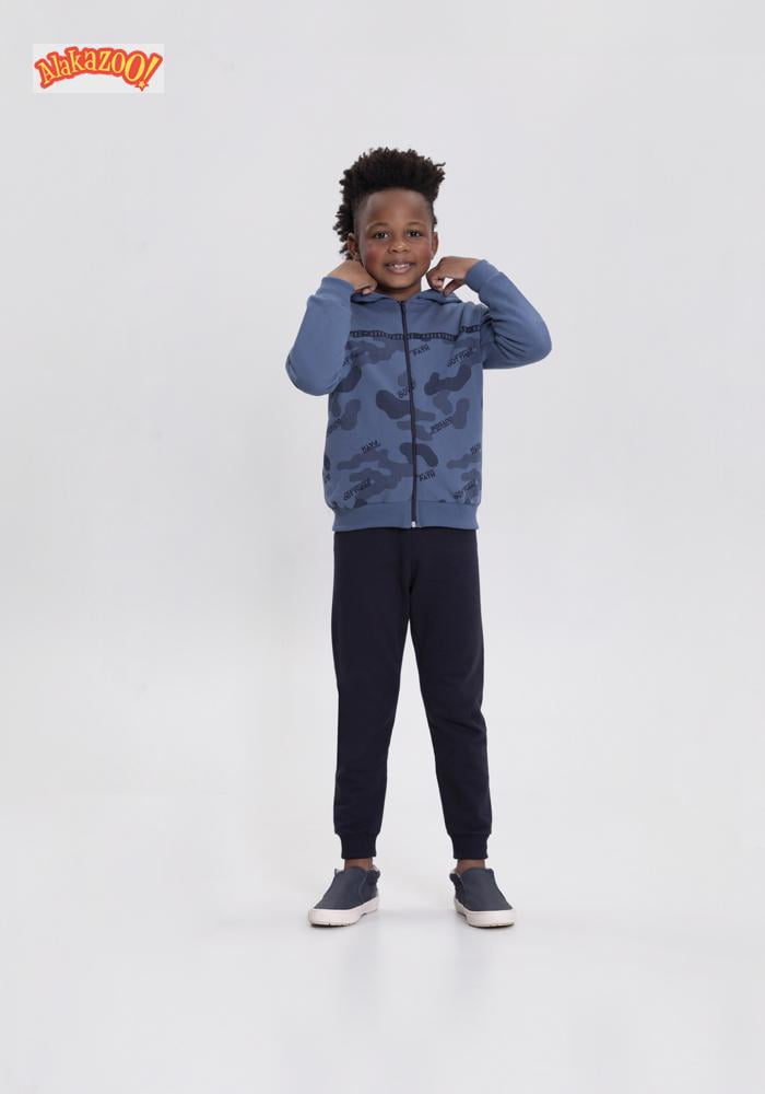 CONJUNTO INFANTIL ALAKAZOO JAQUETA ESTAMPADA E CALÇA EM MOLETOM -19146