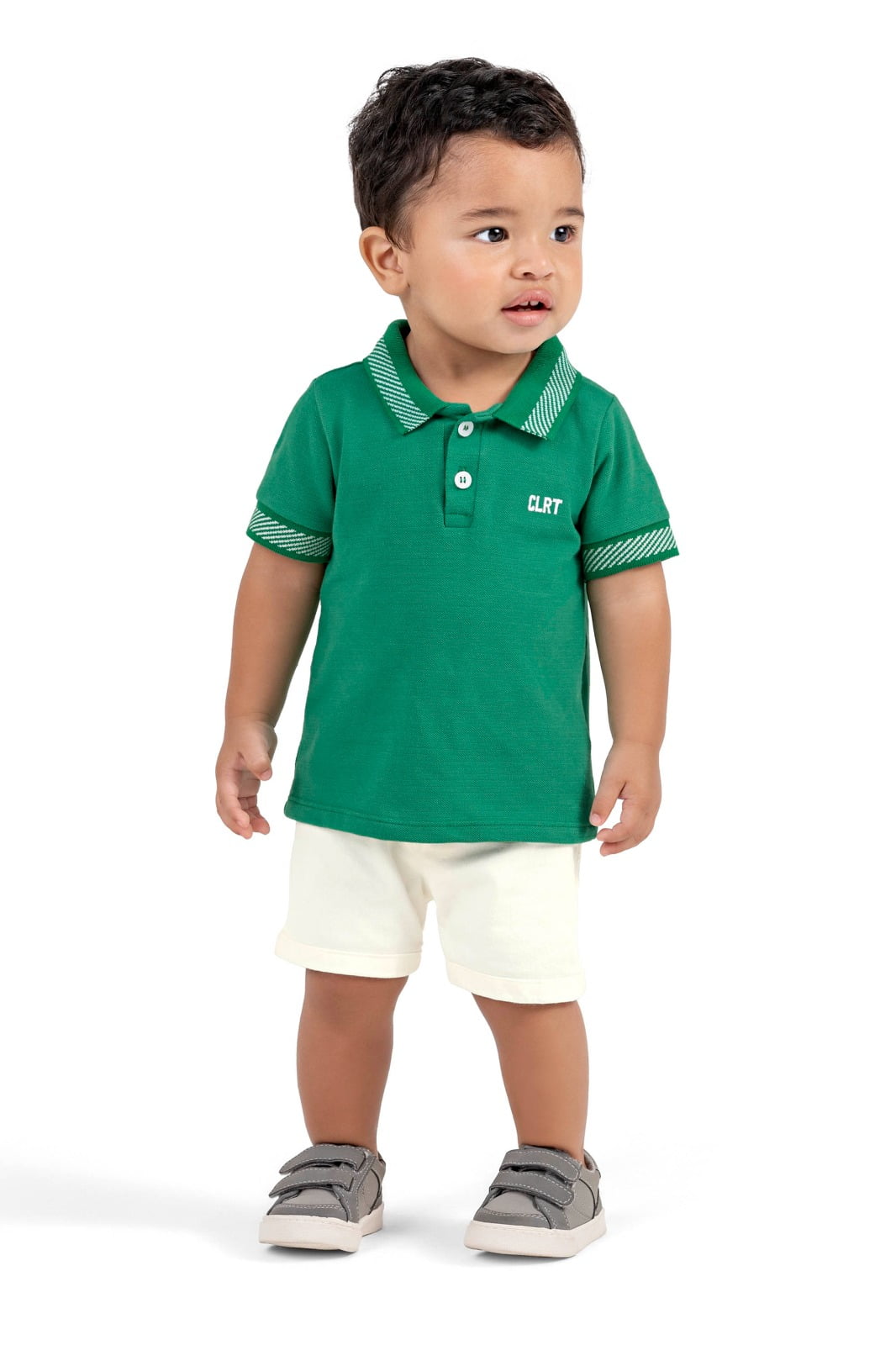 CONJUNTO INFANTIL COLORITTÁ CAMISA POLO E BERMUDA EM SARJA - 70118