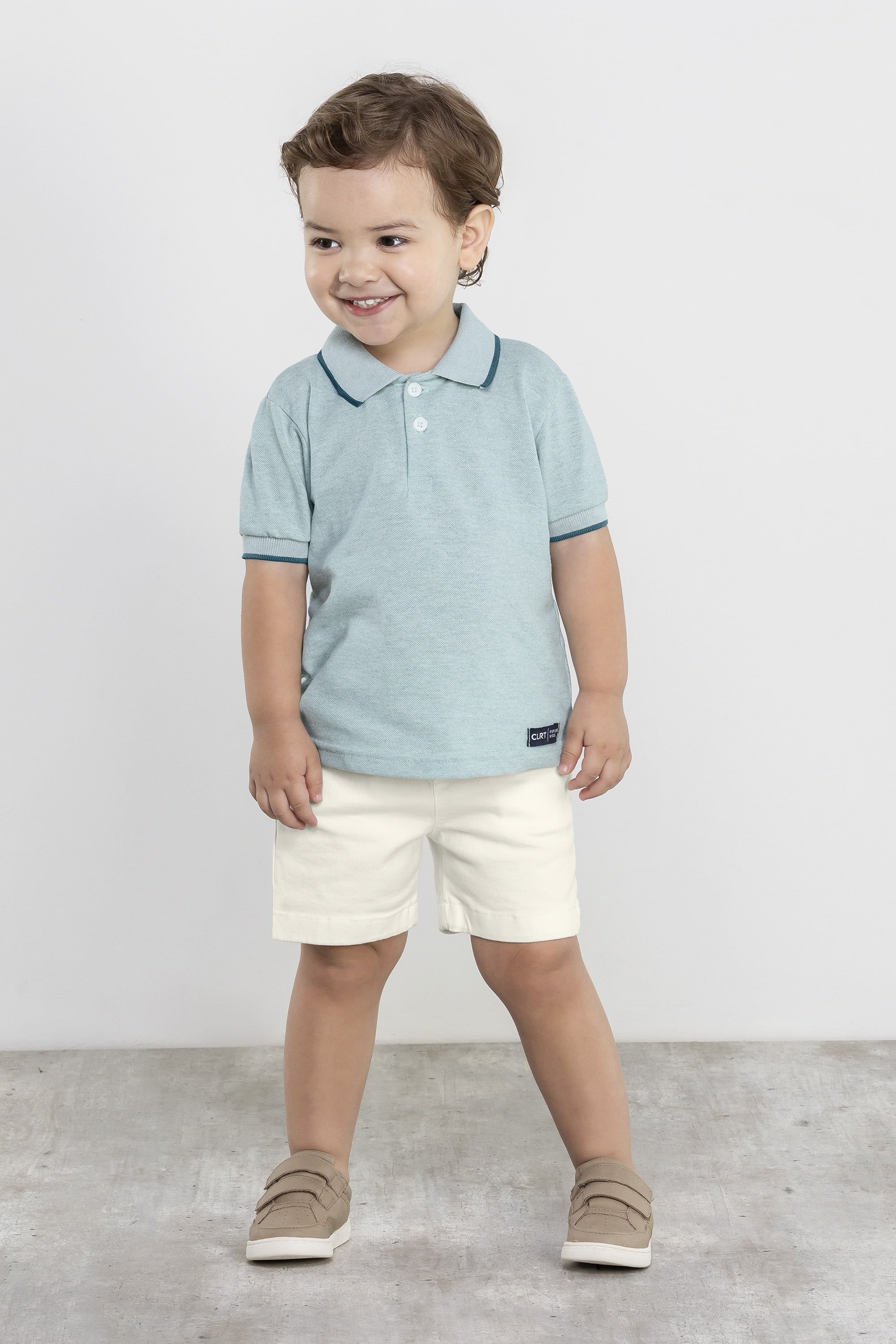 CONJUNTO INFANTIL COLORITTÁ CAMISA POLO E BERMUDA EM SARJA - 72117