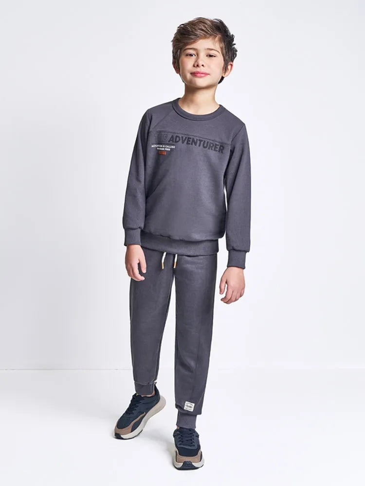 CONJUNTO INFANTIL DIVERTTO BLUSÃO E CALÇA JOGGER EM MOLETINHO FELPADO - 022261220