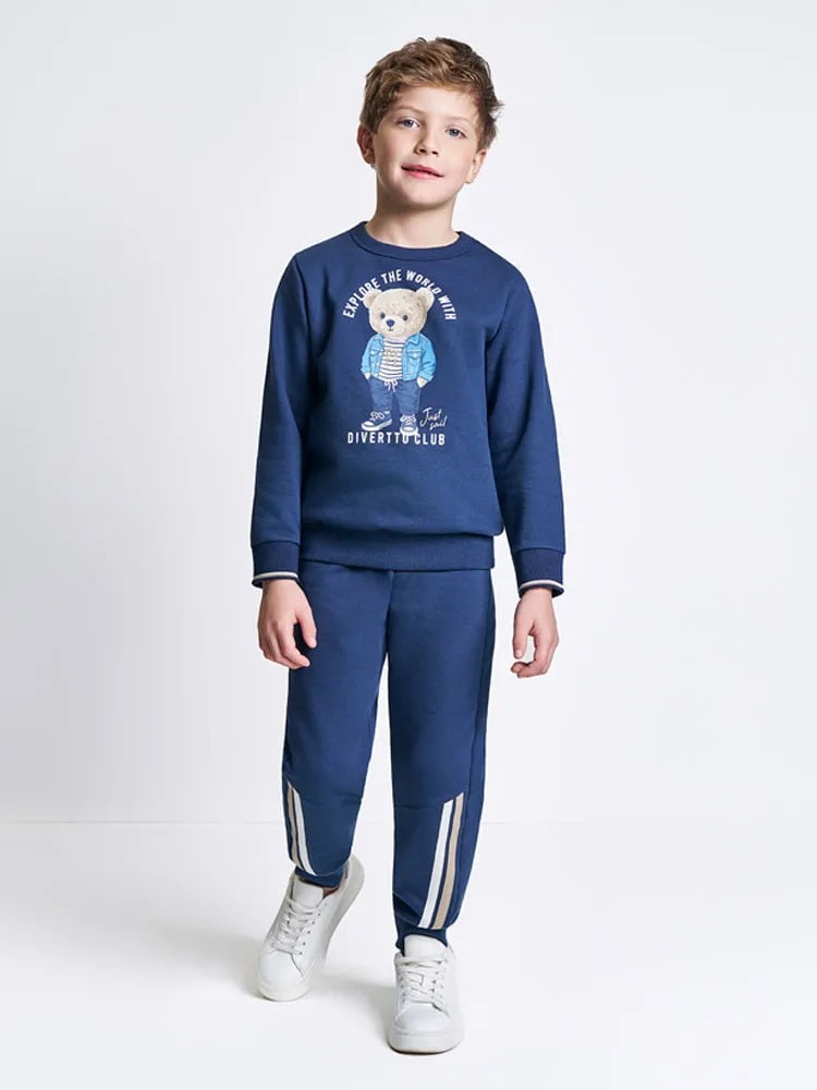 CONJUNTO INFANTIL DIVERTTO BLUSÃO ESTAMPADO E CALÇA JOGGER EM MOLETOM FELPADO - 27375