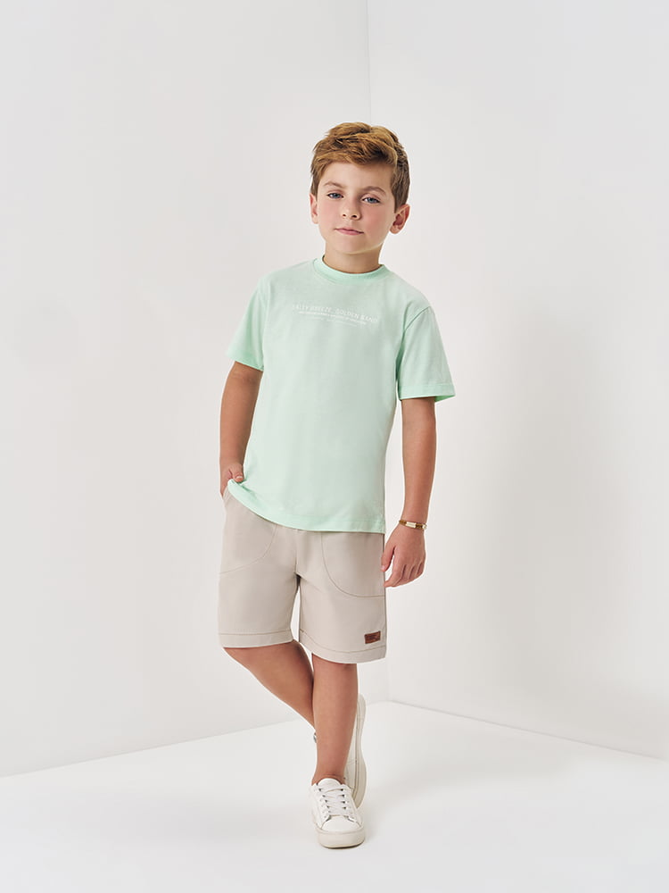 CONJUNTO INFANTIL DIVERTTO CAMISETA EM MEIA MALHA E BERMUDA EM SARJA - 27150