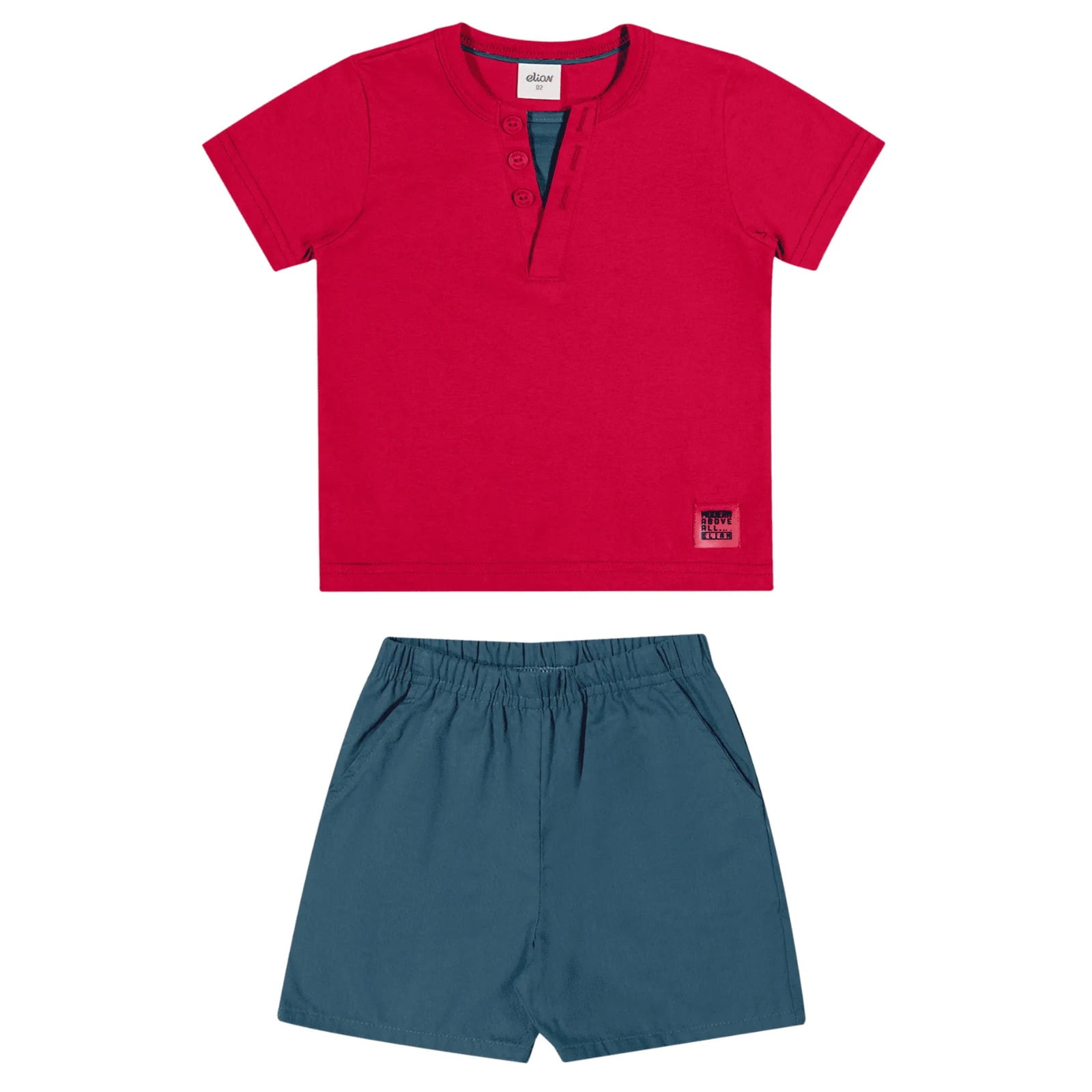 CONJUNTO INFANTIL ELIAN CAMISA E BERMUDA EM SARJA - 221490