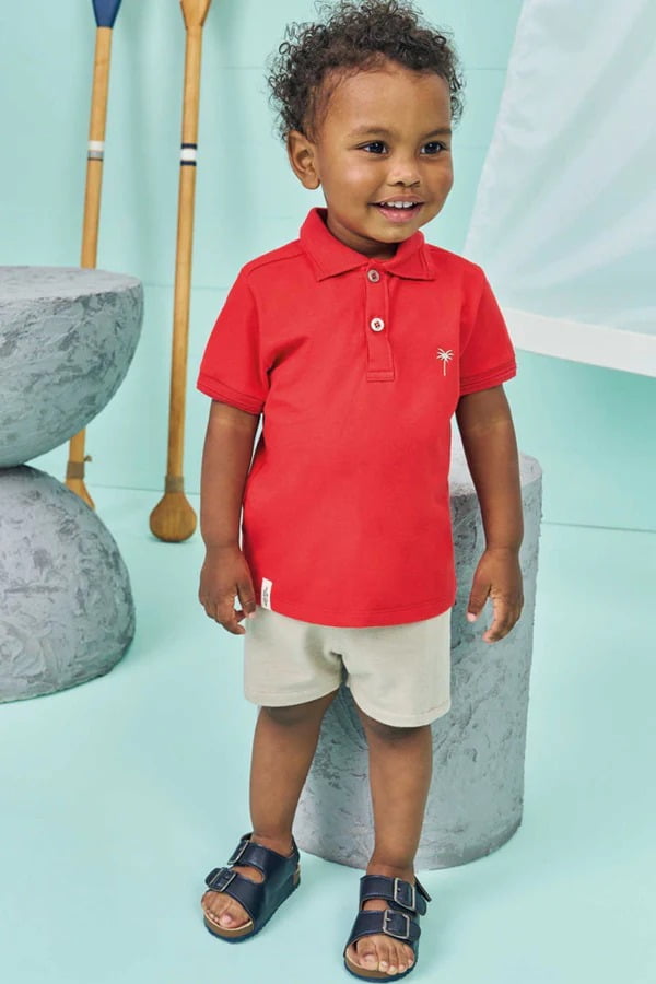 CONJUNTO INFANTIL MENINO LUC. BOO CAMISA POLO EM PIQUET COM ELASTANO E BERMUDA EM COTTON JEANS - 75214