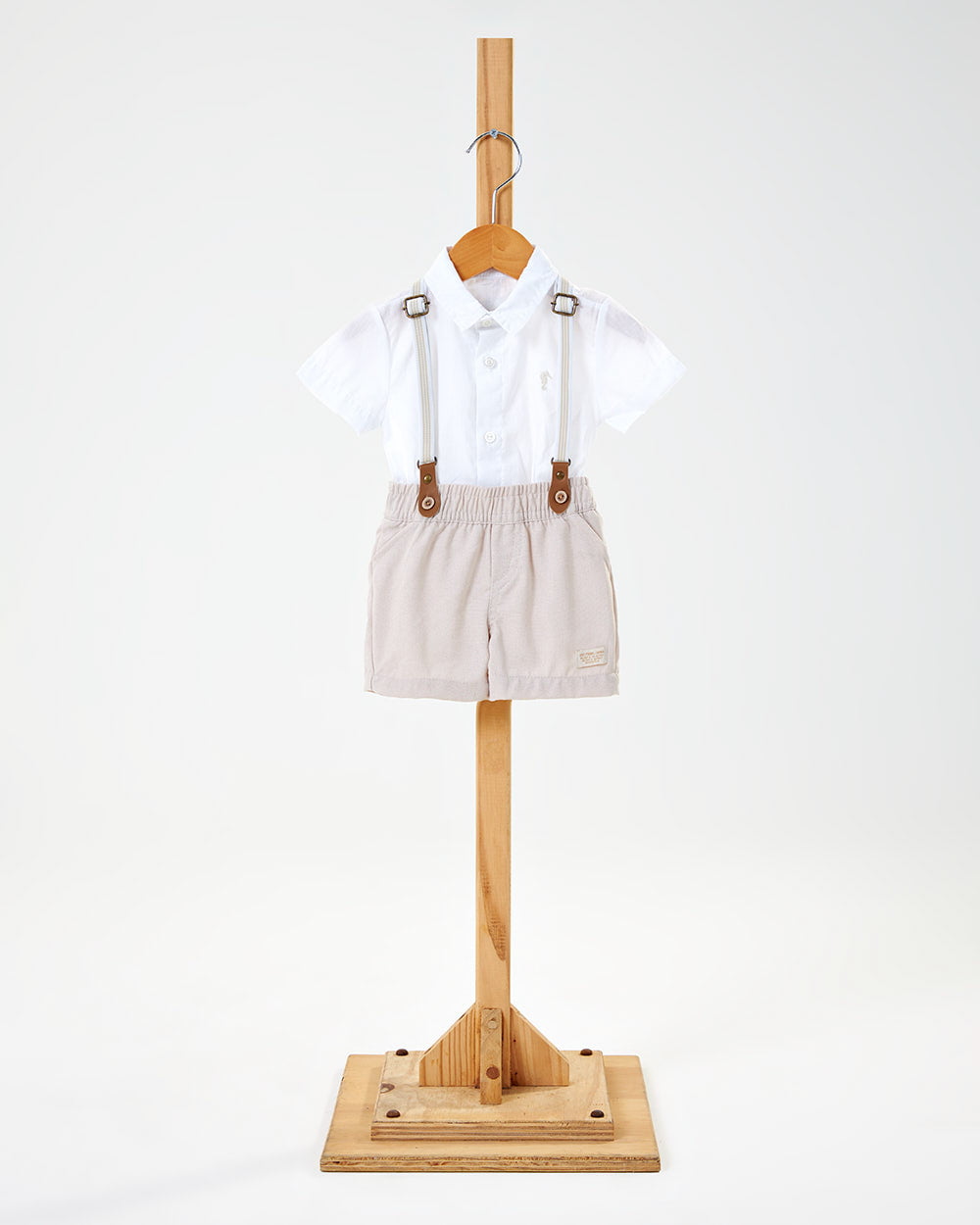 CONJUNTO INFANTIL MENINO ONDA MARINHA BODY POLO EM TRICOLINE LEVE E BERMUDA EM LINHO - 1243021