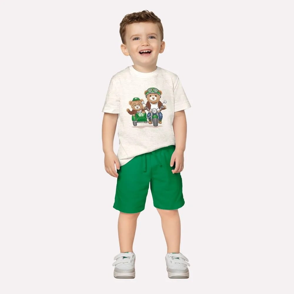 CONJUNTO INFANTIL MILON CAMISETA ESTAMPA URSINHO E BERMUDA MOLETINHO - 2000970