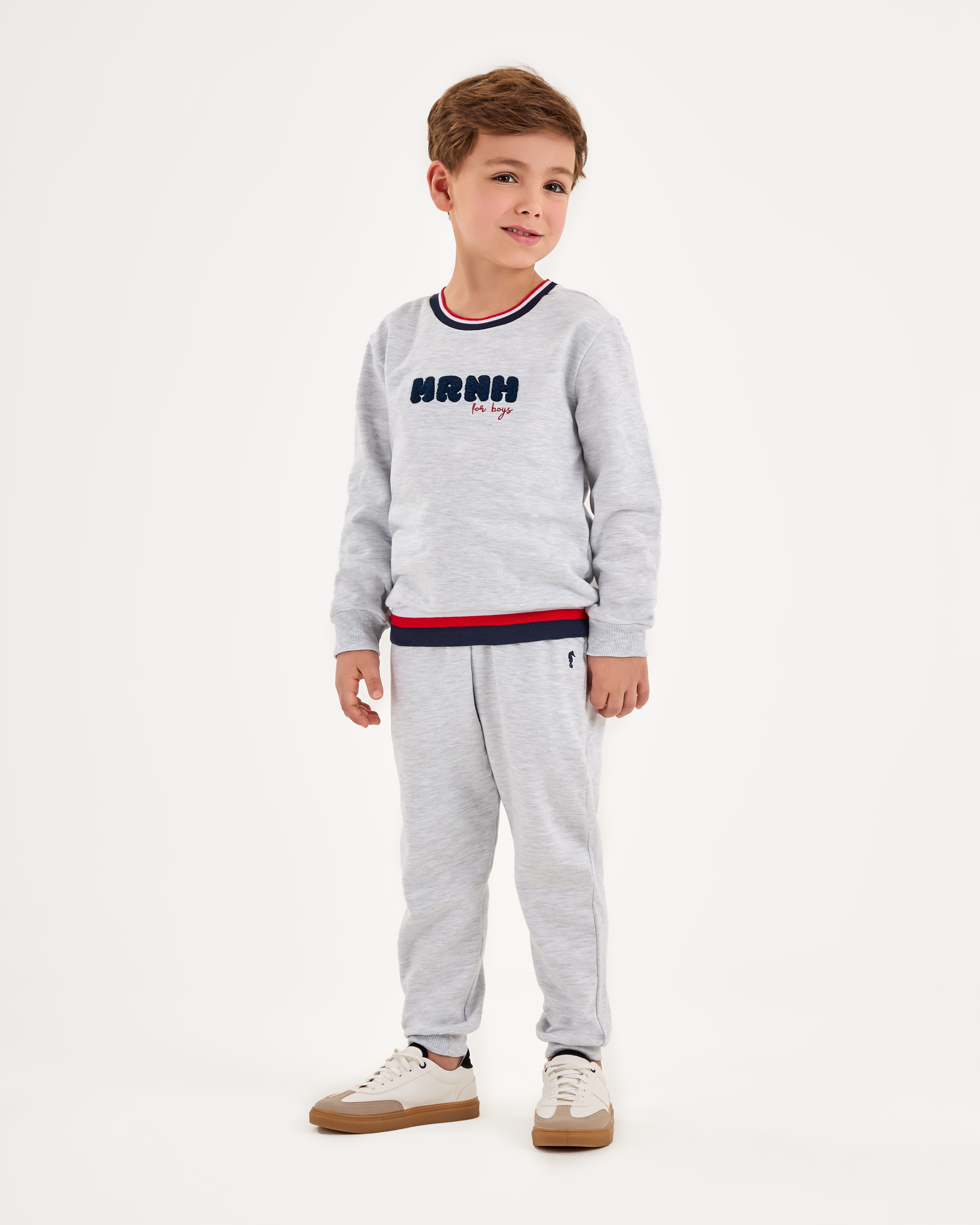 CONJUNTO INFANTIL ONDA MARINHA BLUSÃO E CALÇA EM MOLETOM FELPADO - 1251061