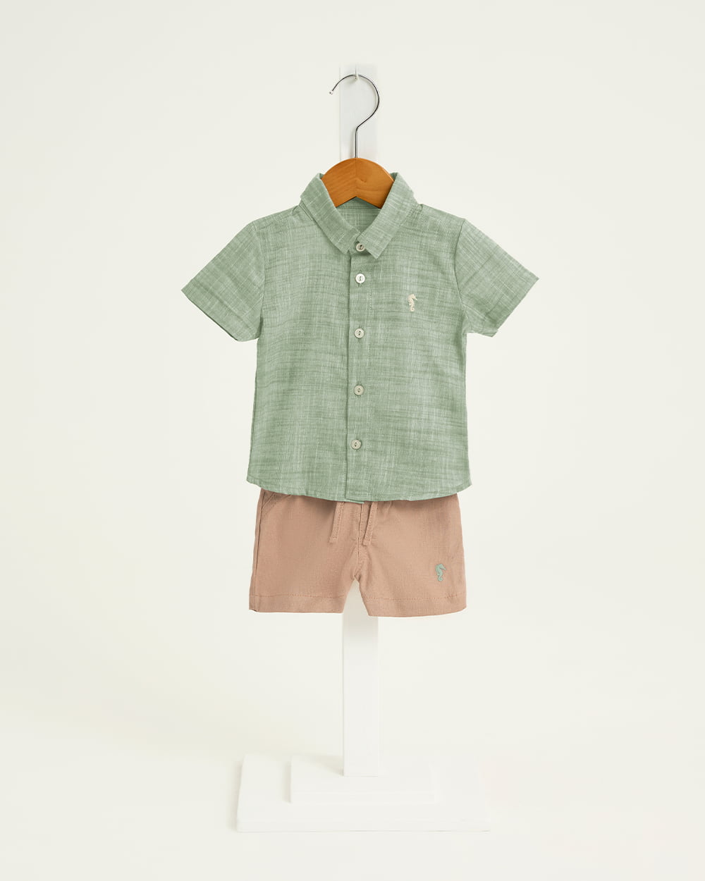 CONJUNTO INFANTIL ONDA MARINHA CAMISA EM LINHO LEVE E BERMUDA EM LINHO COM ELASTANO - 1254035