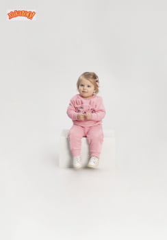 CONJUNTO INFANTIL ALAKAZOO BLUSÃO COM ESTAMPA PELUCIADA E CALÇA EM MOLETOM - 65274