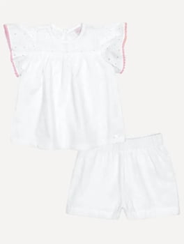 CONJUNTO INFANTIL CINTI BATA E SHORT EM LAISE - 10305