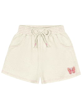 CONJUNTO INFANTIL CINTI BLUSA BOXY ESTAMPADA E SHORT EM MOLETINHO LINHO - 12098