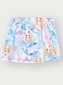 CONJUNTO INFANTIL CINTI BLUSA COM ÁGUA - VIVA INTERATIVA E SAIA - SHORT ESTAMPADO  - 12563