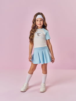 CONJUNTO INFANTIL CINTI BLUSA COM ESTAMPA PRINCESS COM PAETÊ E SHORT - SAIA - 12727 CONJUNTO INFANTIL CINTI BLUSA COM ESTAMPA PRINCESS COM PAETÊ E SHORT - SAIA - 12727