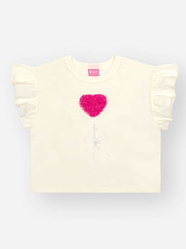 CONJUNTO INFANTIL CINTI BLUSA EM MEIA MALHA E SAIA EM LESIE - 12797