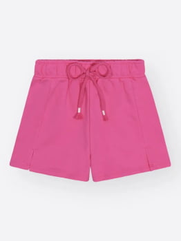 CONJUNTO INFANTIL CINTI BLUSA CROPPED EM NEW STRETCH E SHORT EM MOLETINHO - 012262610
