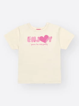 CONJUNTO INFANTIL CINTI BLUSA E SAIA EM TULE CORAÇÕES - 012262600