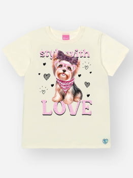 CONJUNTO INFANTIL CINTI BLUSA E SAIA ESTAMPADA - 12628