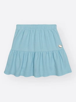 CONJUNTO INFANTIL CINTI BLUSA E SAIA SHORT EM MOLETINHO WAFFLE - 012262700