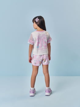 CONJUNTO INFANTIL CINTI BLUSA E SHORT ESTAMPA TENIS CLUB - 12707 CONJUNTO INFANTIL CINTI BLUSA E SHORT ESTAMPA TENIS CLUB - 12707
