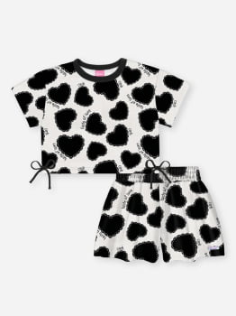 CONJUNTO INFANTIL CINTI BLUSA E SHORT ESTAMPADO - 12708 CONJUNTO INFANTIL CINTI BLUSA E SHORT ESTAMPADO - 12708