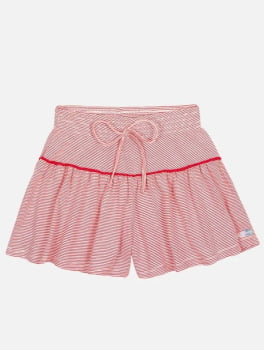 CONJUNTO INFANTIL CINTI BLUSA E SHORT LISTRAS COM CHEIRINHO TUTTI- FRUTTI - 12268