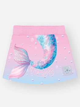 CONJUNTO INFANTIL CINTI BLUSA E SHORT - SAIA ESTAMPA DE SEREIA - 10425