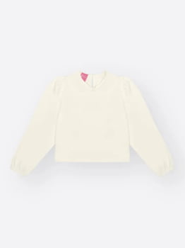 CONJUNTO INFANTIL CINTI BLUSA EM MEIA MALHA ACOMPANHA COLETE EM MOLECOTTON E SHORT - SAIA - 12941