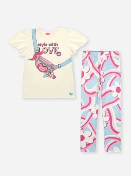 CONJUNTO INFANTIL CINTI BLUSA EM MEIA MALHA E CALÇA LEGGING EM SUPLEX POWER - 012262680