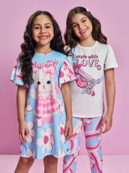 CONJUNTO INFANTIL CINTI BLUSA EM MEIA MALHA E CALÇA LEGGING EM SUPLEX POWER - 012262680