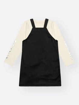 CONJUNTO INFANTIL CINTI BLUSA EM MEIA MALHA E SALOPETE EM P.U - 012261440