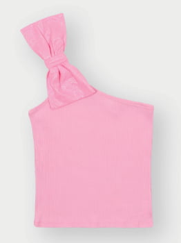 CONJUNTO INFANTIL CINTI BLUSA EM RIBANA E SAIA EM TULE COM BRILHO - 12629