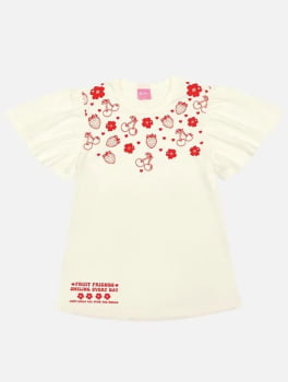 CONJUNTO INFANTIL CINTI BLUSA ESTAMPA TUTI FRUTTI E CALÇA CAPRI - 12271