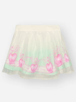 CONJUNTO INFANTIL CINTI BLUSA ESTAMPADA E SAIA EM TULE COM BRILHO - 12734