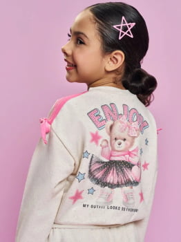 CONJUNTO INFANTIL CINTI BLUSÃO E SHORT - SAIA EM MOLETOM LINHO SEM FELPA - 112900 CONJUNTO INFANTIL CINTI BLUSÃO E SHORT - SAIA EM MOLETOM LINHO SEM FELPA - 112900