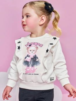CONJUNTO INFANTIL CINTI BLUSÃO EM MOLETOM FELPADO E CALÇA LEGGING EM VELUDO COM FOIL - 012260470 CONJUNTO INFANTIL CINTI BLUSÃO EM MOLETOM FELPADO E CALÇA LEGGING EM VELUDO COM FOIL - 012260470
