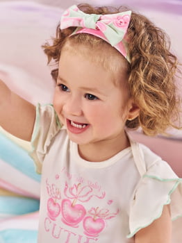 CONJUNTO INFANTIL CINTI BODY E SHORT ESTAMPADO ACOMPANHA UMA FAIXA DE CABELO - 10467 CONJUNTO INFANTIL CINTI BODY E SHORT ESTAMPADO ACOMPANHA UMA FAIXA DE CABELO - 10467