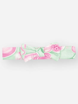 CONJUNTO INFANTIL CINTI BODY E SHORT ESTAMPADO ACOMPANHA UMA FAIXA DE CABELO - 10467