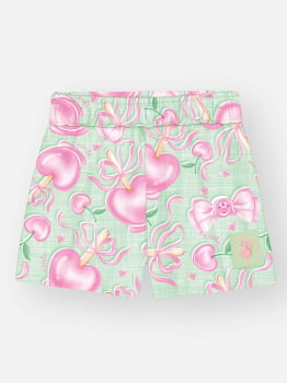 CONJUNTO INFANTIL CINTI BODY E SHORT ESTAMPADO ACOMPANHA UMA FAIXA DE CABELO - 10467