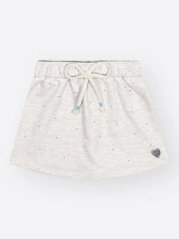 TRIO CONJUNTO INFANTIL CINTI COLETE COM POMPONS E TOP CROPPED E SHORT-SAIA EM MOLETINHO - 012262590