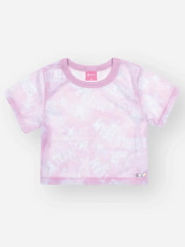 CONJUNTO INFANTIL CINTI CROPPED REGATA COM SOBREPOSIÇÃO ESTAMPA GIRLS TEAM E SHORT - 12751