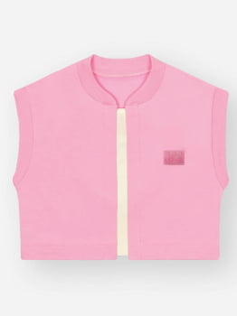 CONJUNTO INFANTIL CINTI REGATA E COLETE COM ESTAMPA DE CACHORRINHA E SHORT - 12587