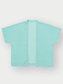 CONJUNTO INFANTIL CINTI REGATA EM COTTON ACOMPANHA SHORT E KIMONO - 12586