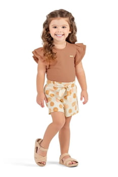 CONJUNTO INFANTIL COLORITTÁ BLUSA E SHORT ESTAMPADO - 73193